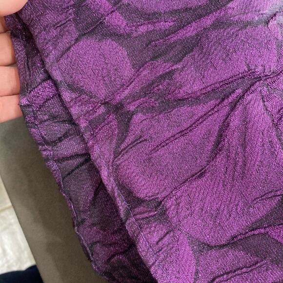 Aidan Mattox One Shoulder Purple Jacquard Gown Formal Evening Maxi Dress Sz 10 - Picture 11 of 12